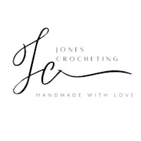 the logo for jones crocheting handmade with love